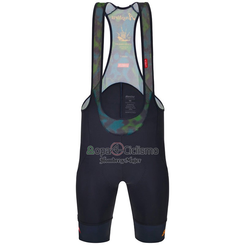 Vuelta Espana Ropa Ciclismo Culotte Corto 2022 Hombre Mangas Cortas Negro Verde